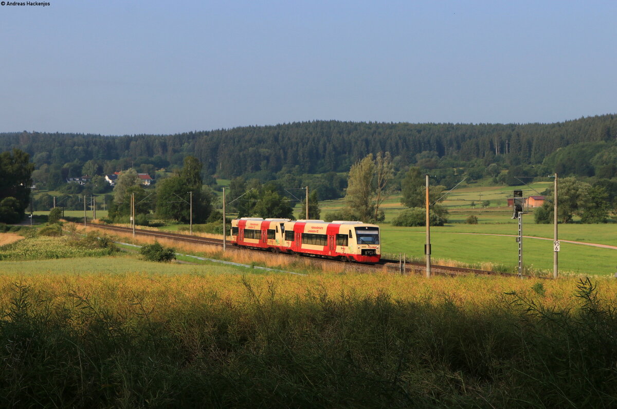 VT 231 und VT 244 als HzL 69721 (Bräunlingen Bf-Villingen(Schwarzw)) bei Aufen 20.7.21
