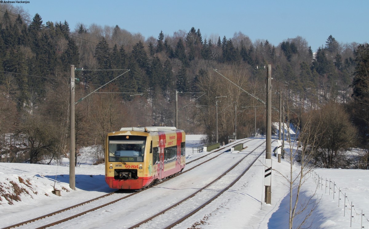 VT 238 als HzL88119 (Bräunlingen Bahnhof-Trossingen Stadt) bei Aufen 12.2.15