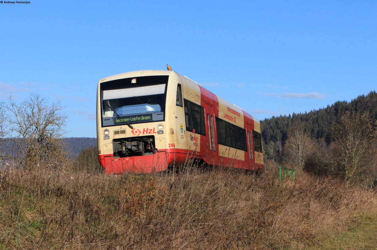 VT 240 als HzL69835 (Rottweil-Geisingen Leipferdingen) bei Immendingen 27.11.20