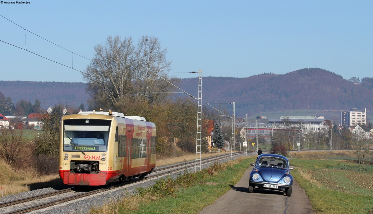 VT 240 als HzL88062 (Blumberg-Zollhaus-Rottweil) bei Weilheim 23.11.14
