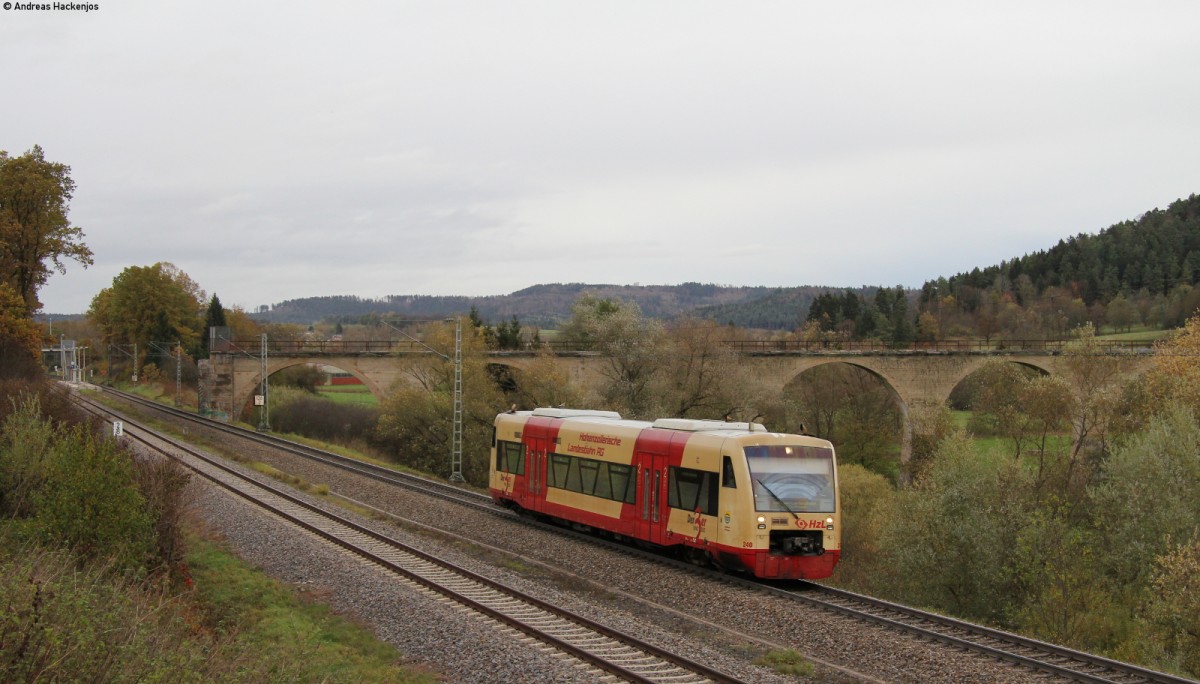 VT 240 als HzL88093 (Rottweil-Geisingen Leipferdingen) bei Rottweil 4.11.13