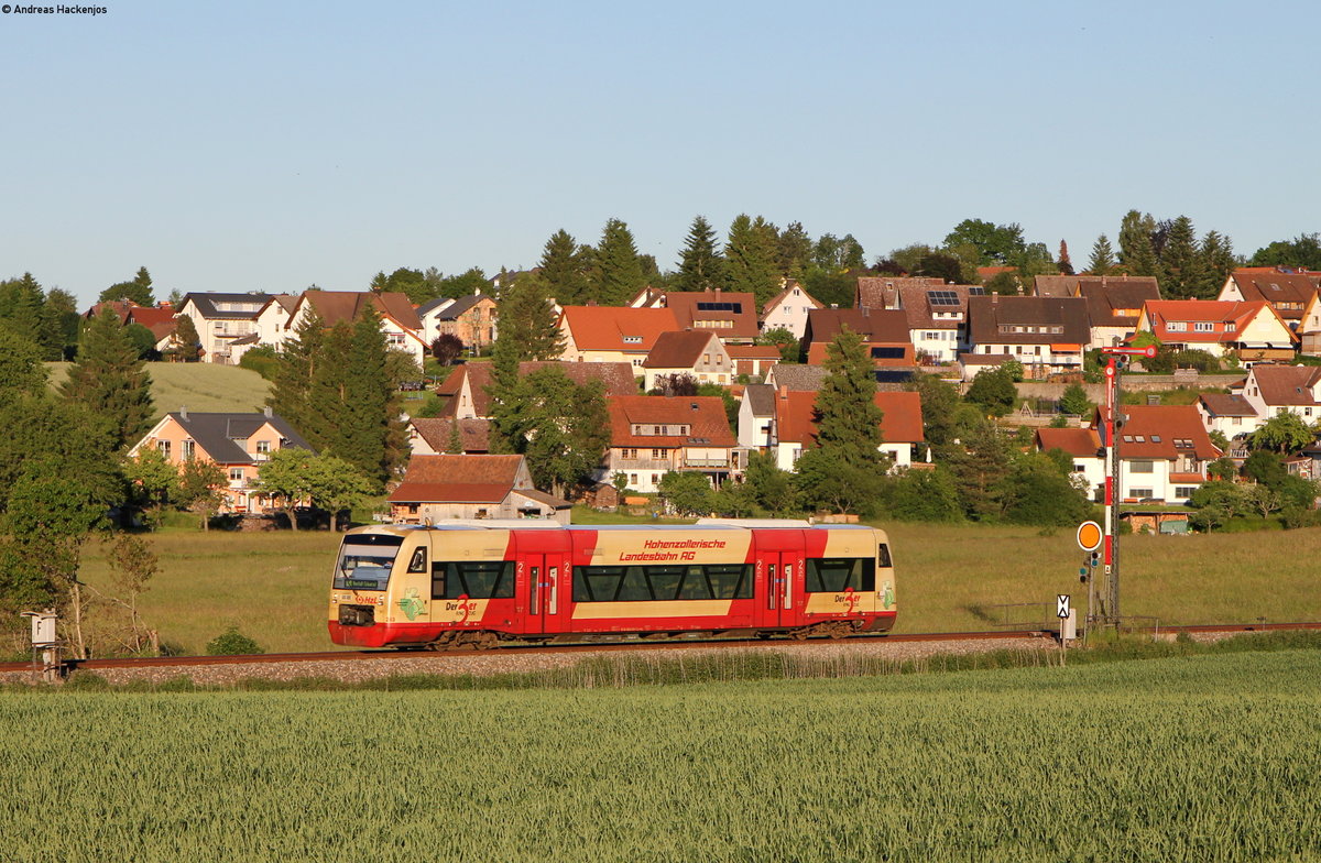 VT 243 als RE 22322 (Villingen(Schwarzw)-Neustadt(Schwarzw)) bei Löffingen 22.6.16