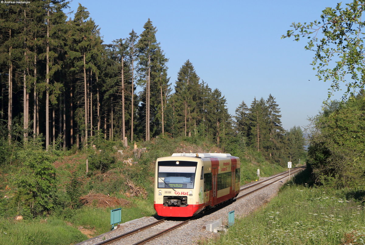 VT 246 als HzL 88605 (Villingen(Schwarzw)-Rottweil) bei Zollhaus 20.6.18