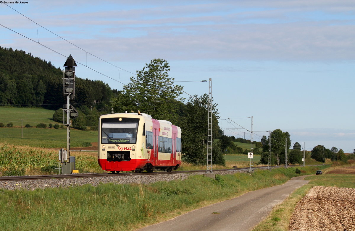 VT 248 als HzL88609 (Rottweil-Immendingen) bei Rietheim 11.8.18