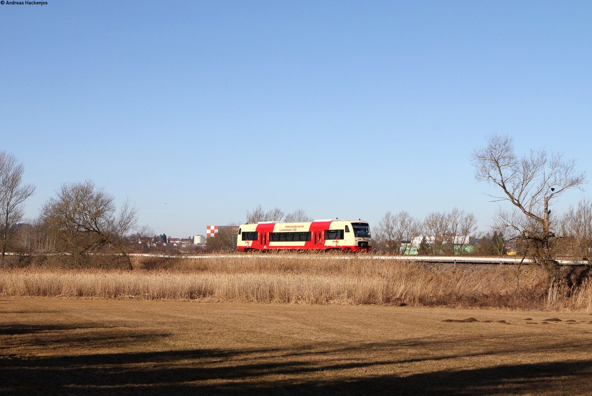 VT 249 als HzL 88055 (Bräunlingen Bf-Immendingen) bei Schwenningen 27.2.17