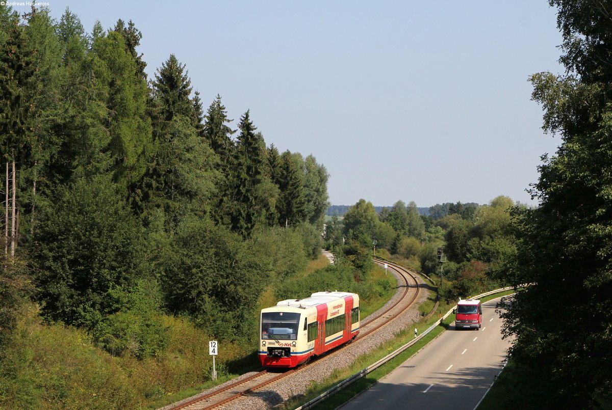 VT 251 als HzL88616 (Rottweil-Bräunlingen Bf) bei Trossingen 26.8.19
