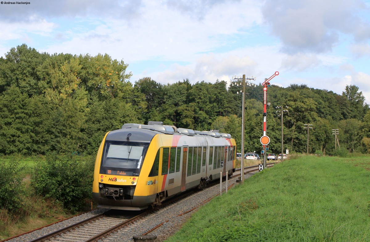 VT 280 als HLB24807 (Limburg(Lahn)-Fulda) bei Nieder Ohmen 20.9.15