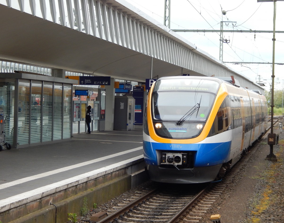 VT 3.07a der Eurobahn kam am 9.5.15 durch Münster gefahren.

Münster 09.05.2015