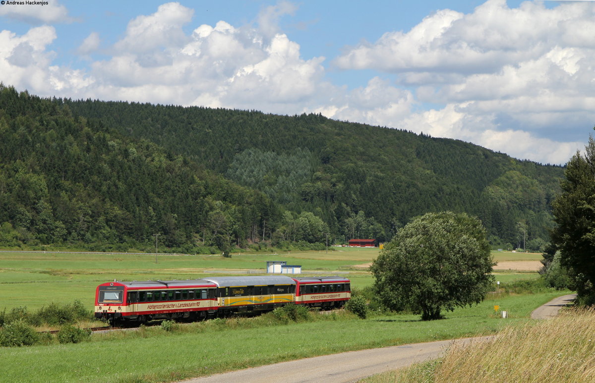 VT 41 und VT 43 als HzL88100 (Blumberg Zollhaus-Sigmaringen) bei ...