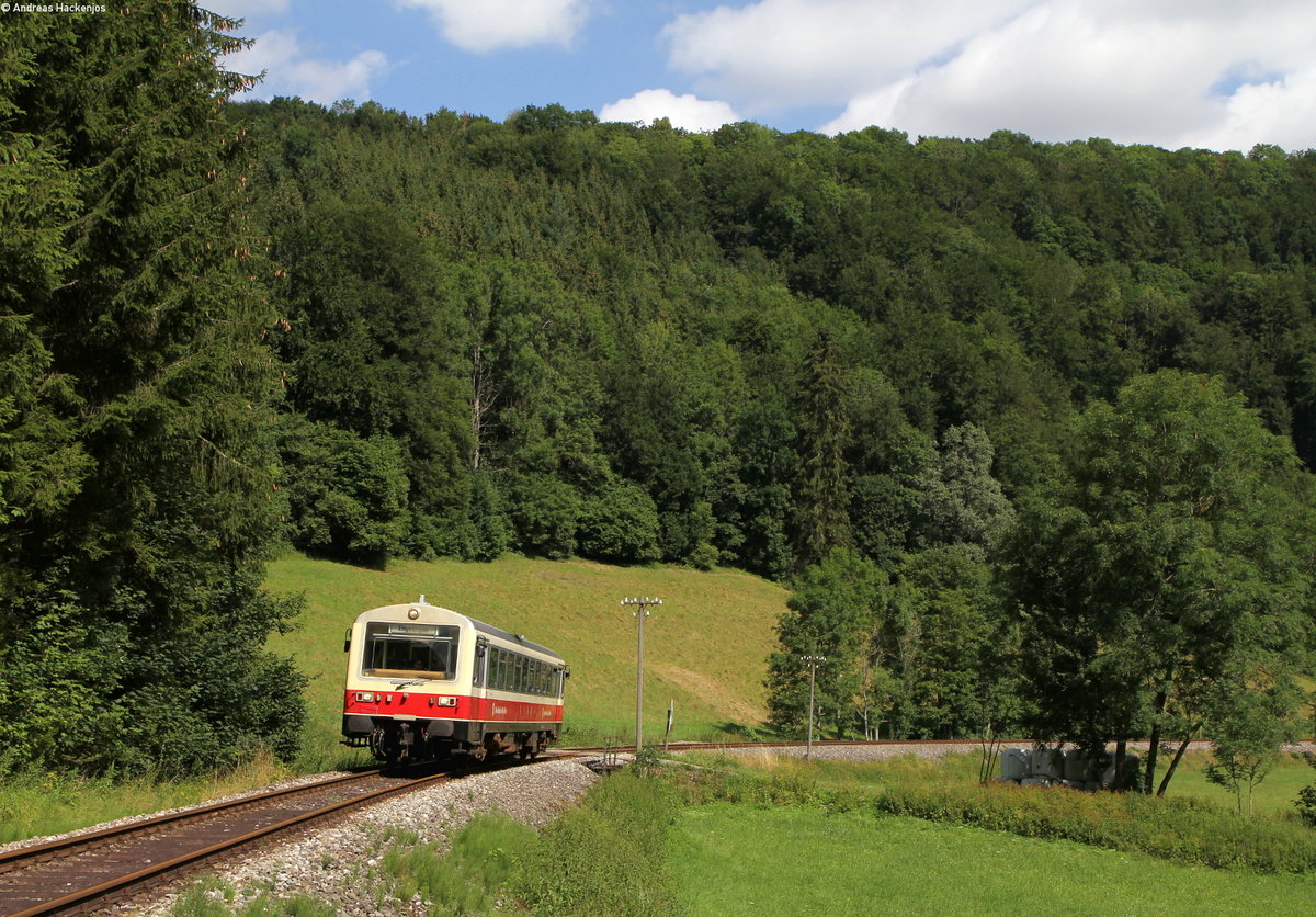 VT 411 als SAB22183 (Schelklingen-Engstingen) bei Sondernach 1.8.19