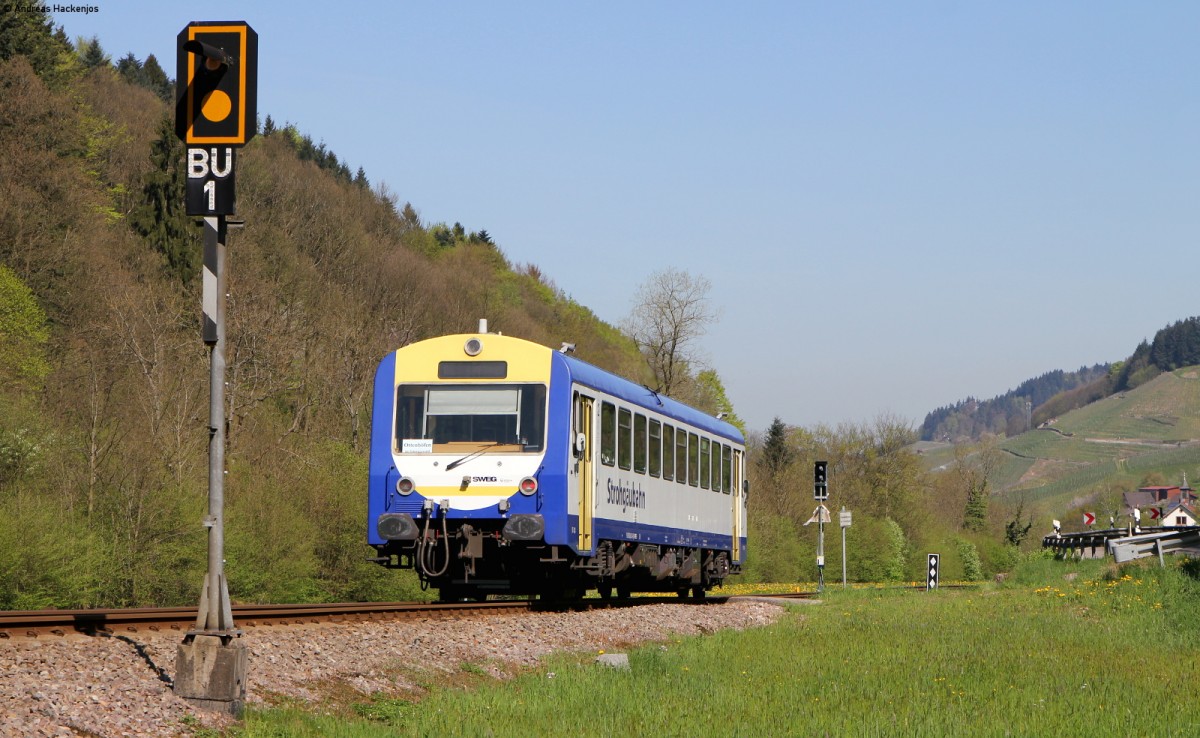 VT 413 als SWE71711 (Ottenhöfen-Achern) bei Ottenhöfen 21.4.15