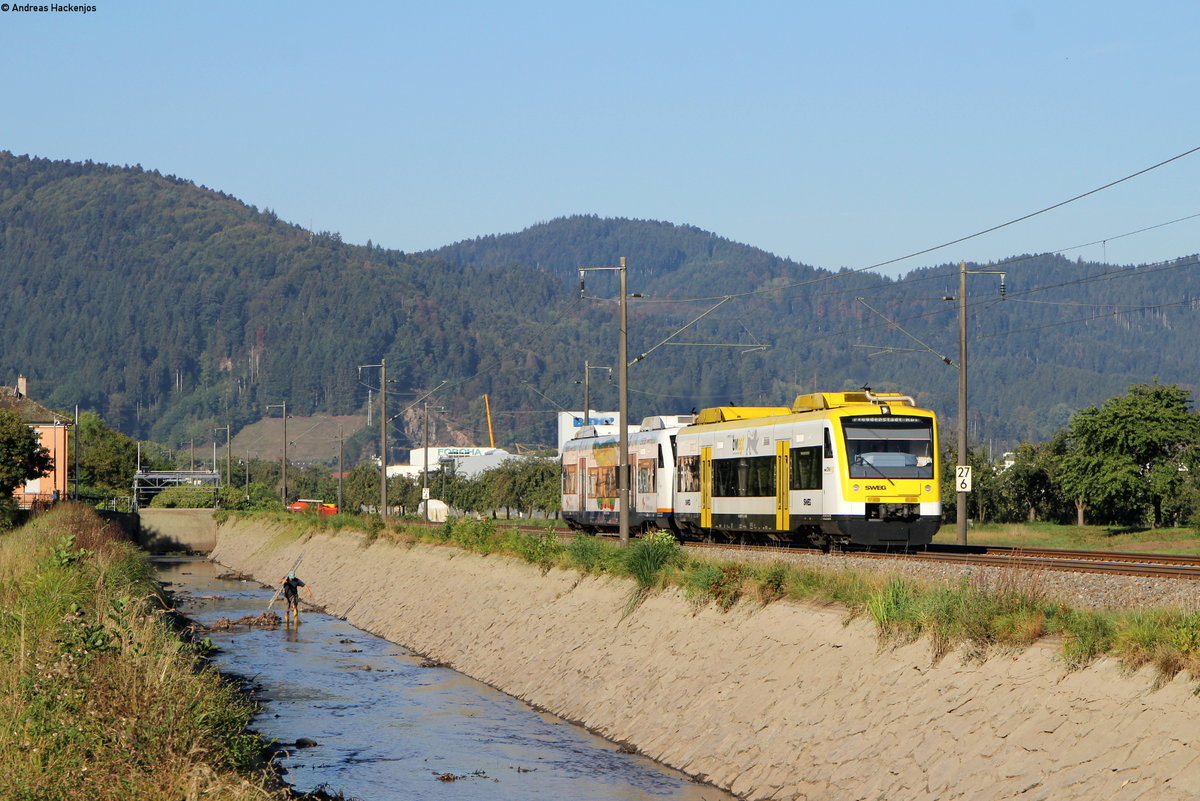 VT 527? und VT 515  Hausach  als SWE87369 (Bad Griesbach(Schwarzwald)-Freudenstadt Hbf) bei Haslach 17.9.18