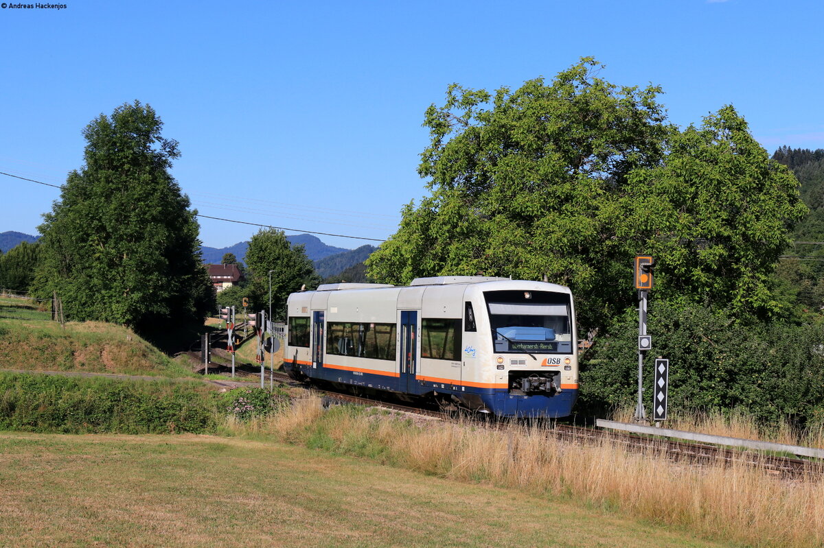 VT 532 als SWE 72209 (Biberach(Baden) - Oberharmersbach-Riersbach) bei Kirnbach Grün 13.7.22