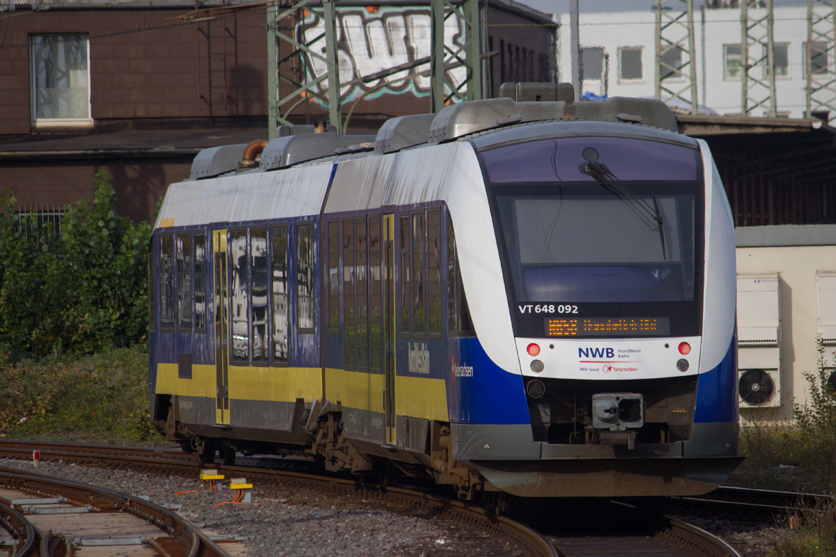 VT 648 092 verlasst Bremen Hbf als RB50 nach Osnabruck Hbf. 17.10.2018