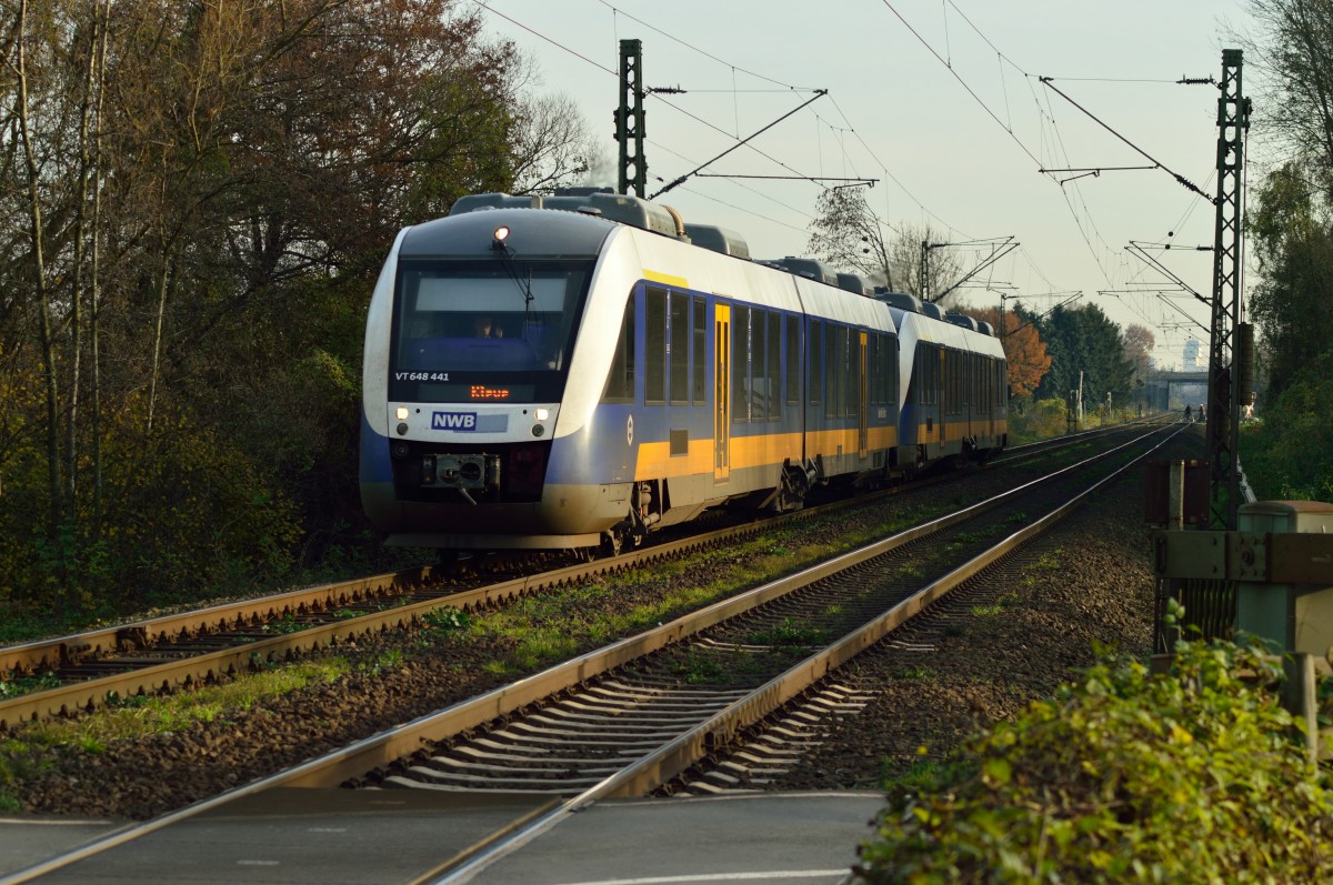 VT 648 441 als RE10 nach Kleve. 23.11.2014