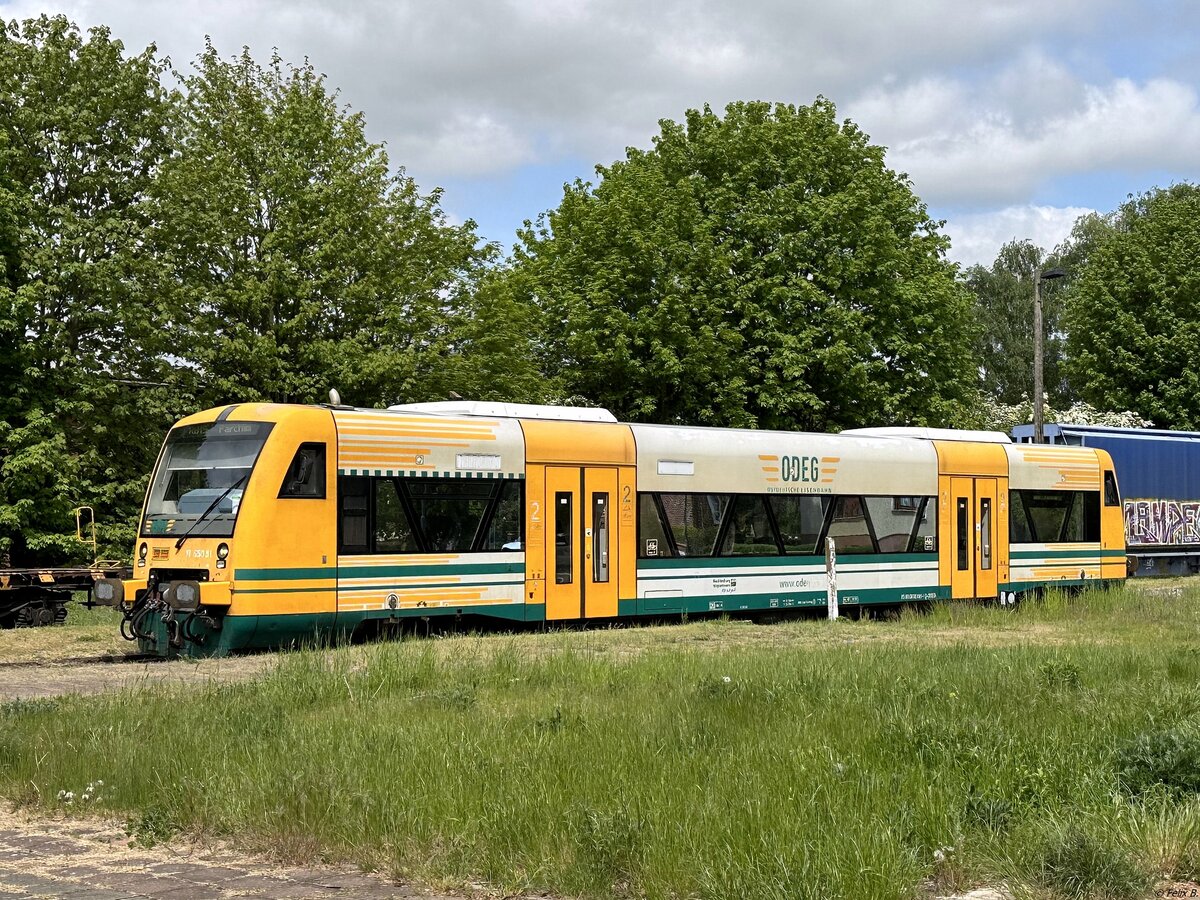 VT 650 81 der ODEG in Plau am See am 18.05.2023