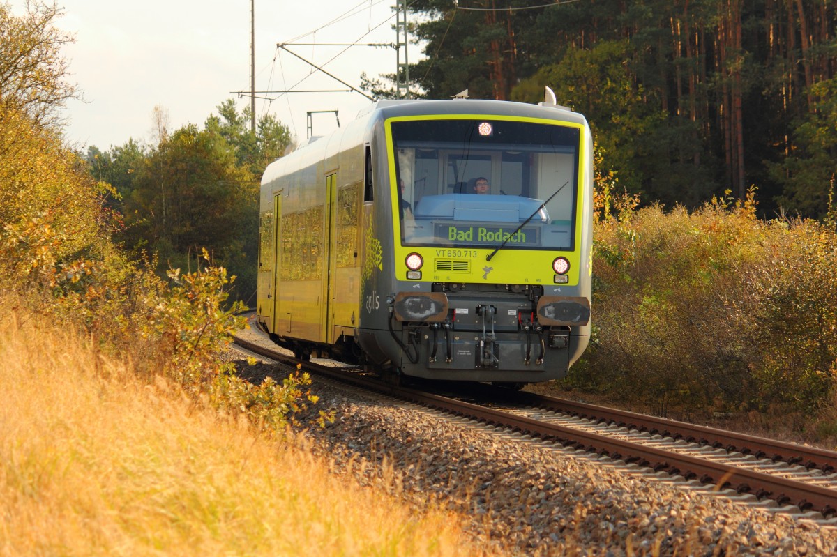 VT 650.713 Agilis bei Ebersdorf am 24.10.2011.