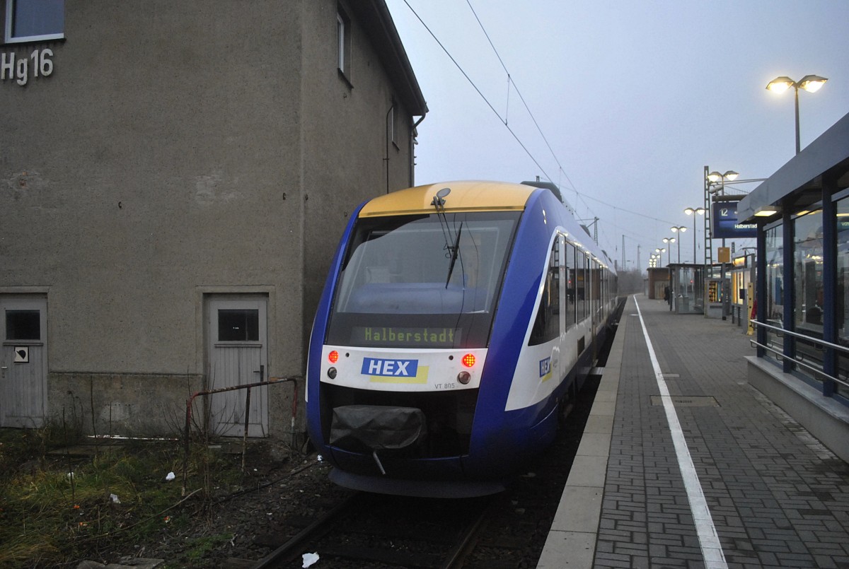 VT 805 Hex am 19.01.2014 Halle/Saale HBf.