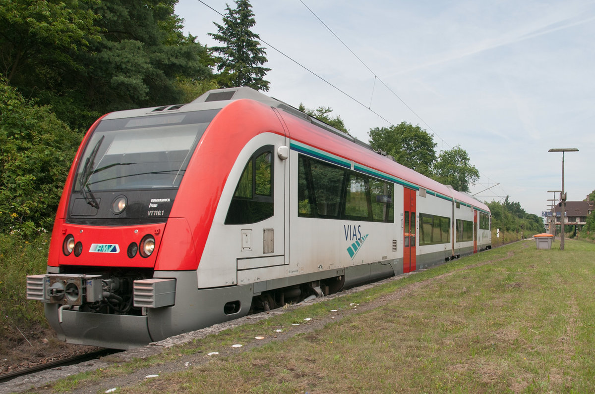 VT110.1 richtung Pfungstadt.  Darmstadt Süd 08.07.16