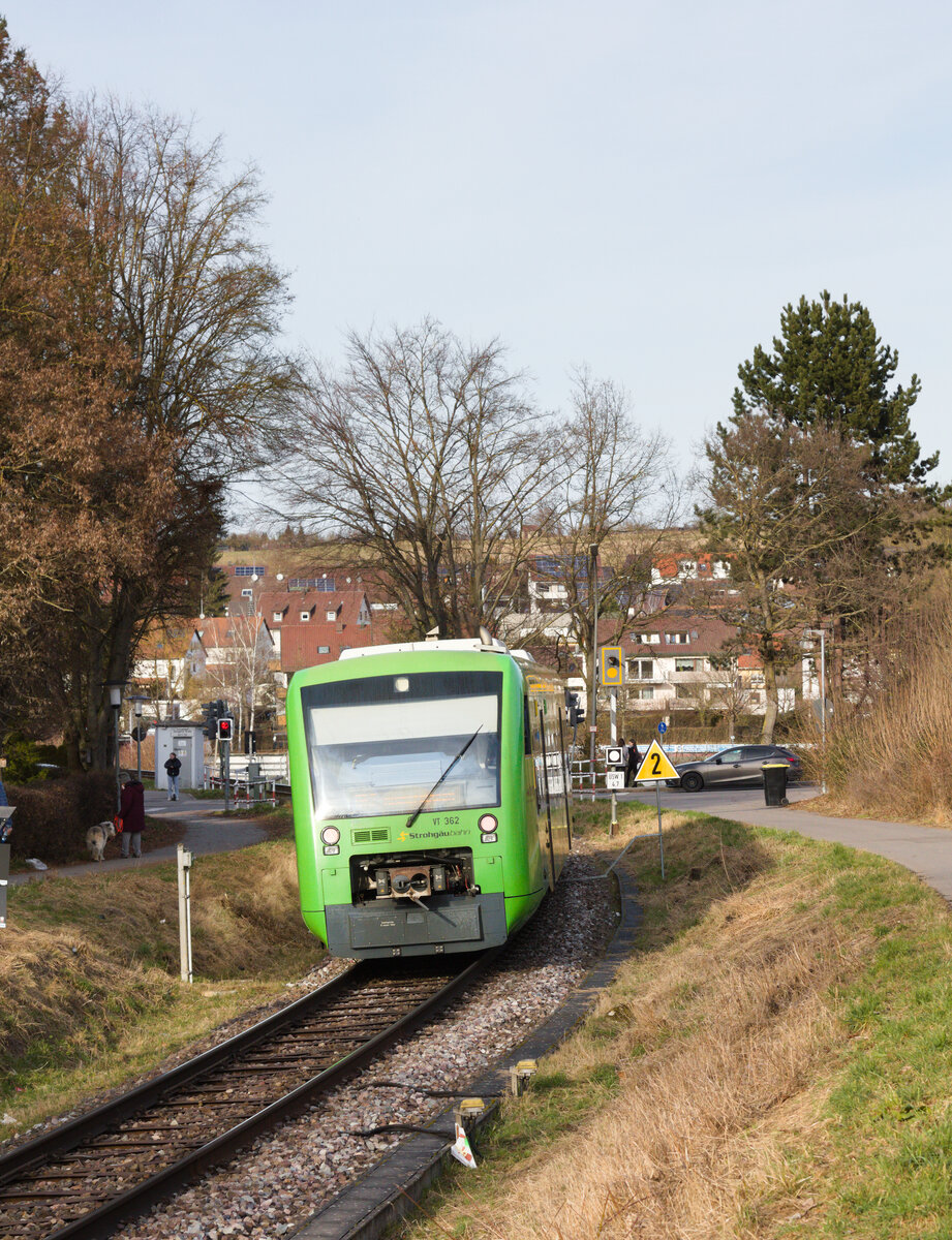 VT362 als RB47 Korntal-Heimerdingen am 12.02.2022 in Münchingen. 