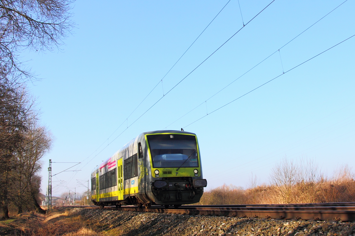 VT650.717 Agilis bei Trieb am 13.02.2017.