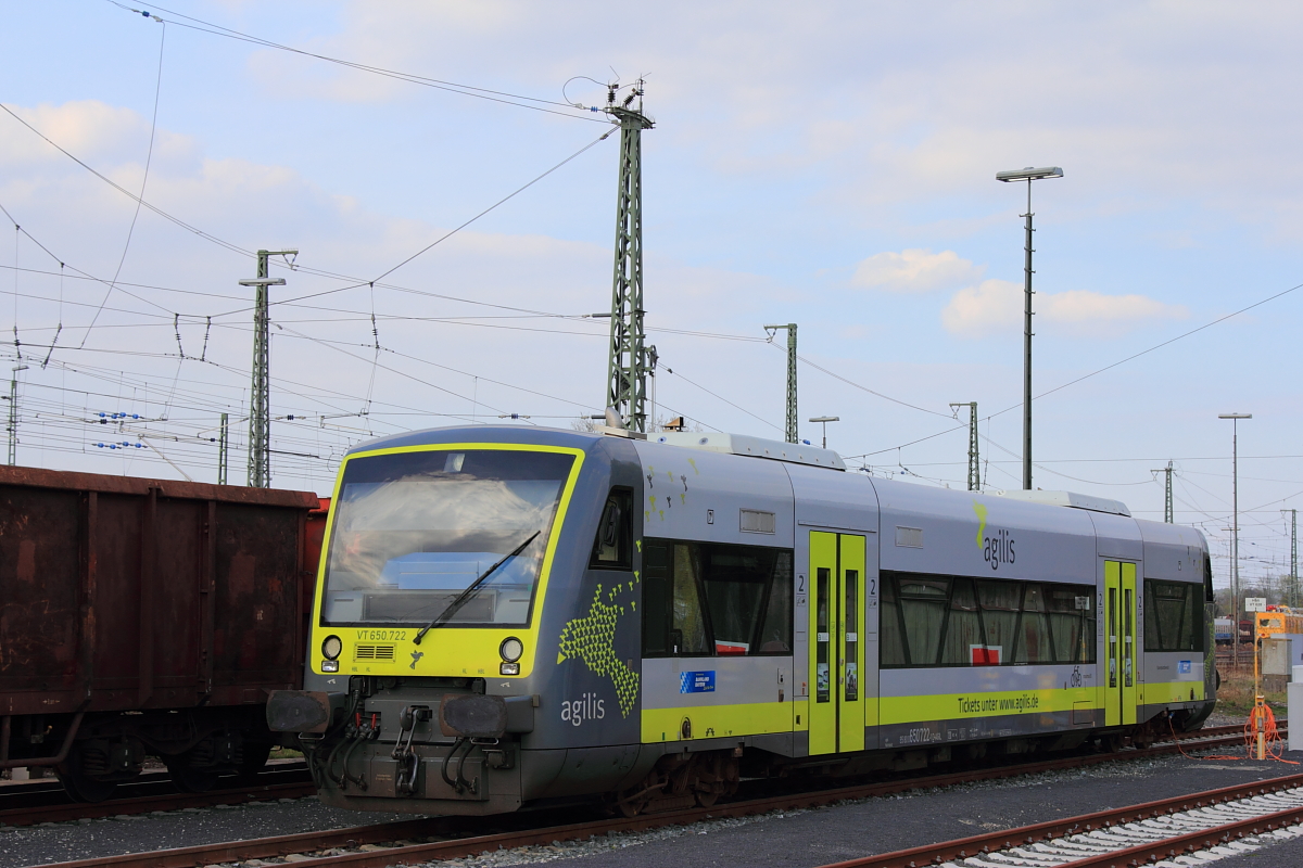 VT650.722 Agilis in Lichtenfels am 10.04.2016.