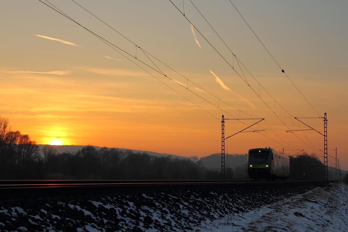 VT650.727 Agilis bei Hochstadt/ Marktzeuln am 28.01.2017.