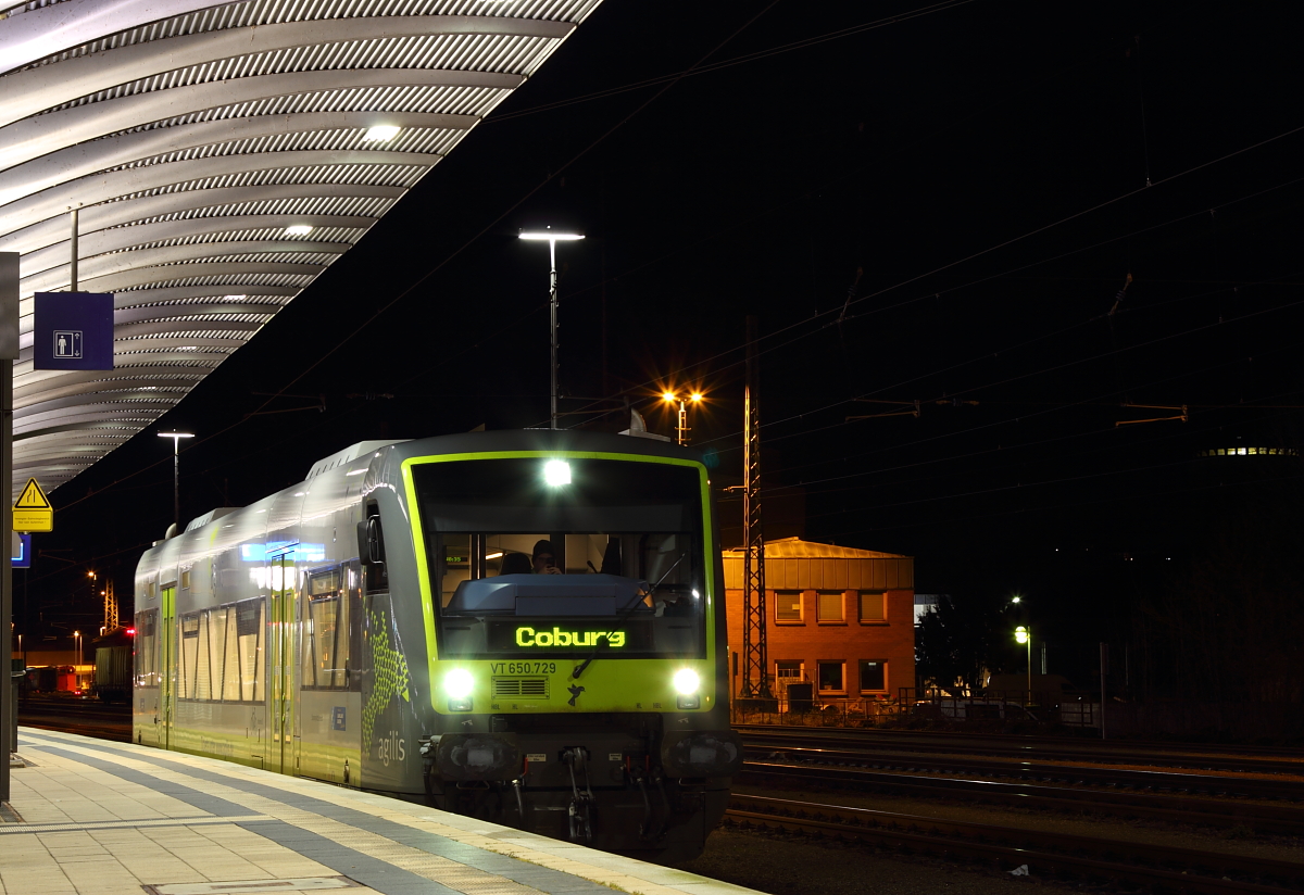 VT650.729 Agilis in Lichtenfels am 02.01.2018.