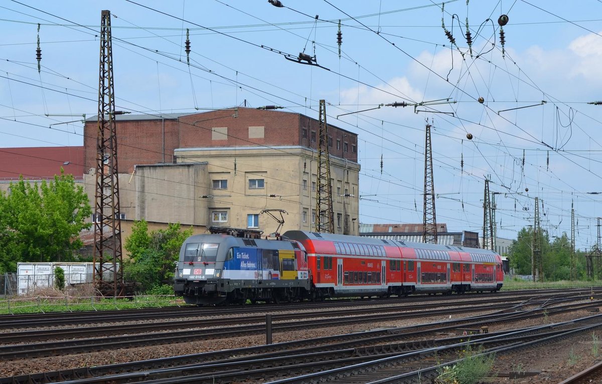 VVO Taurus 182 016-6 mit der S2 Leipzig Connewitz in Leipzig Mockau 29.05.2016