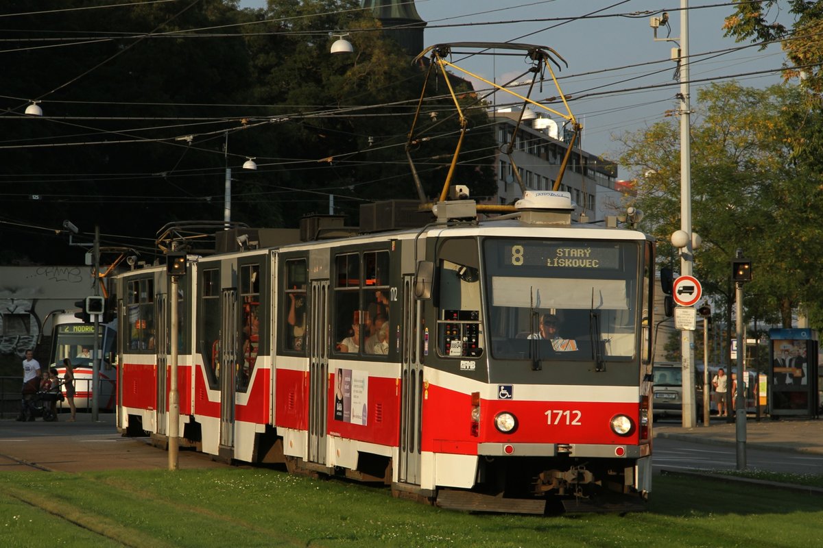 Wagen 1712 am 10.9.16 abends in Brünn.