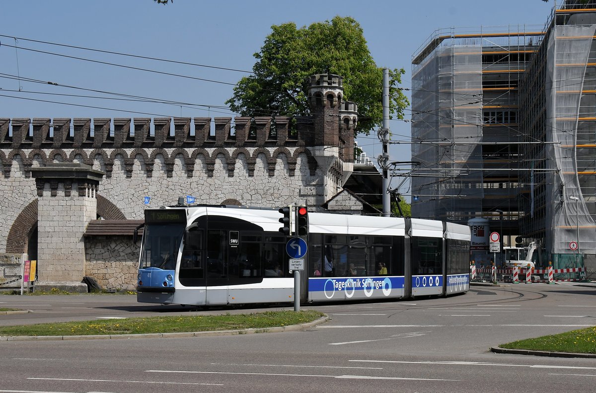 Wagen 41 am 21.04.18 am Ehinger Tor in Ulm