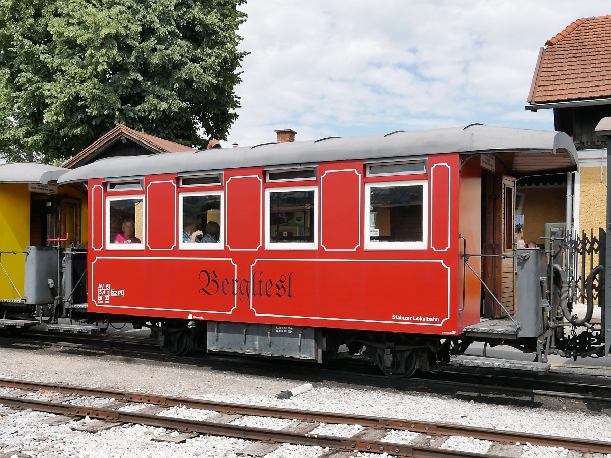 Wagen  Bergliesl  der Stainzer Lokalbahn im Bahnhof Stainz, 04.08.2019