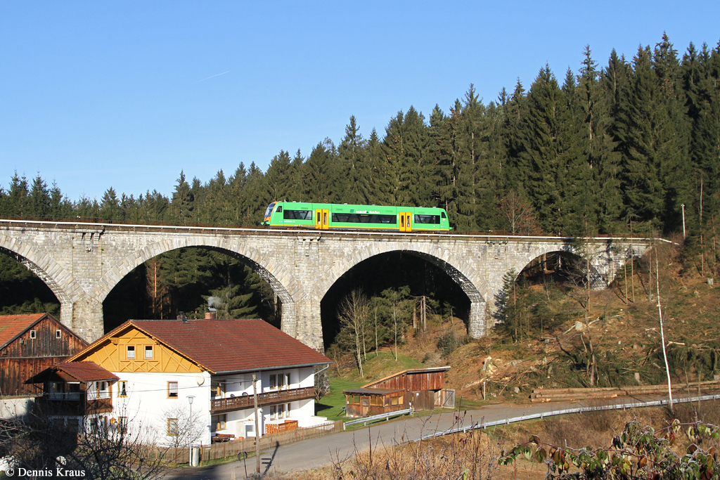 Waldbahn Shuttle am 29.11.2014 bei Zwiesel.