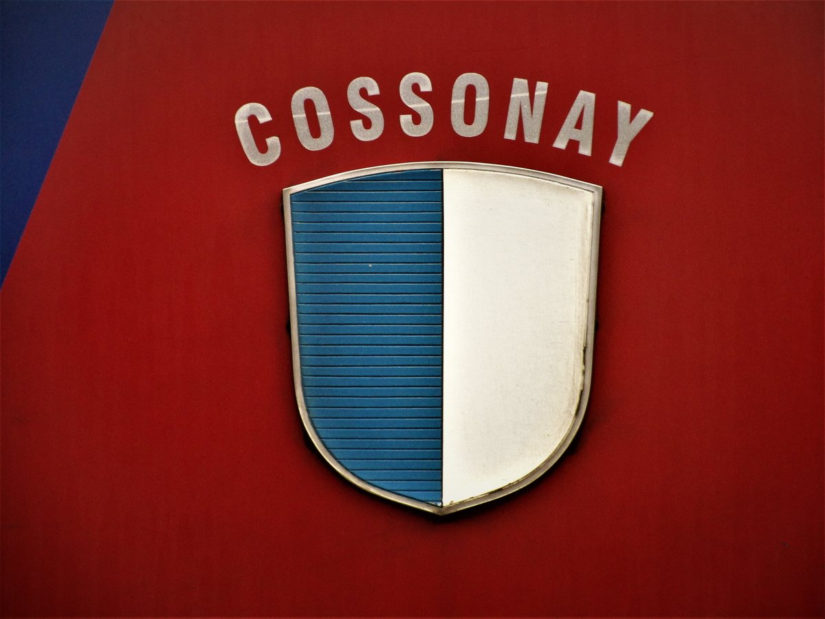 Wappen von der Re 6/6 Nr. 11655  Cossonay . Fotografiert am 23.2.17 im Bahnhof Bülach.