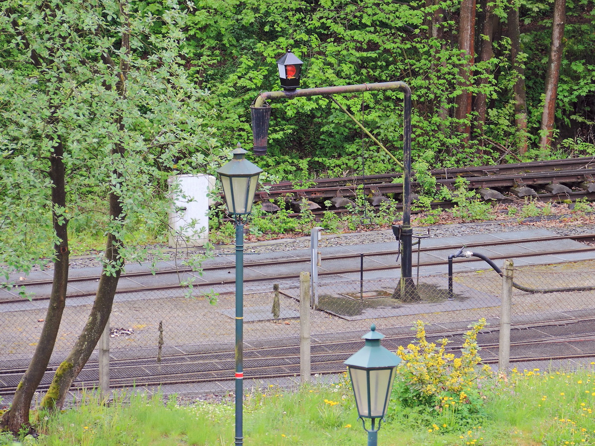 Wasserkran im Bahnhof Alexisbad am 19. Mai 2017.
