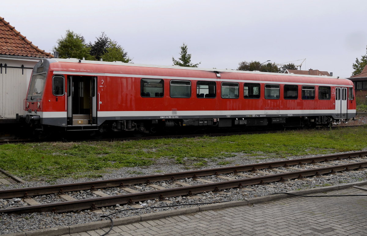 WEE-VT 626 982, der sich f�r kurze Zeit im Eigentum von DB Regio befand und noch entsprechend lackiert ist, steht am 6.10.19 im Bahnhof Ankum und wartet auf Fahrg�ste f�r die Fahrt nach Osnabr�ck. Leider war die Nachfrage an diesem letzten Fahrtag der Saison sehr �berschaubar.