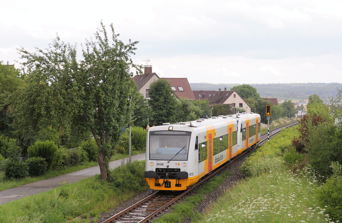 WEG (Schönbuchbahn) VT 415 + VT 416 // Holzgerlingen; Ortsteil Hülben // 14. Juli 2017.