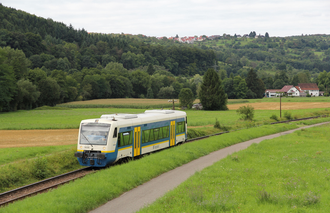 WEG VT 440 (Wieslauftalbahn) // Aufgenommen zwischen Rudersberg und Schorndorf. // 9. August 2017
