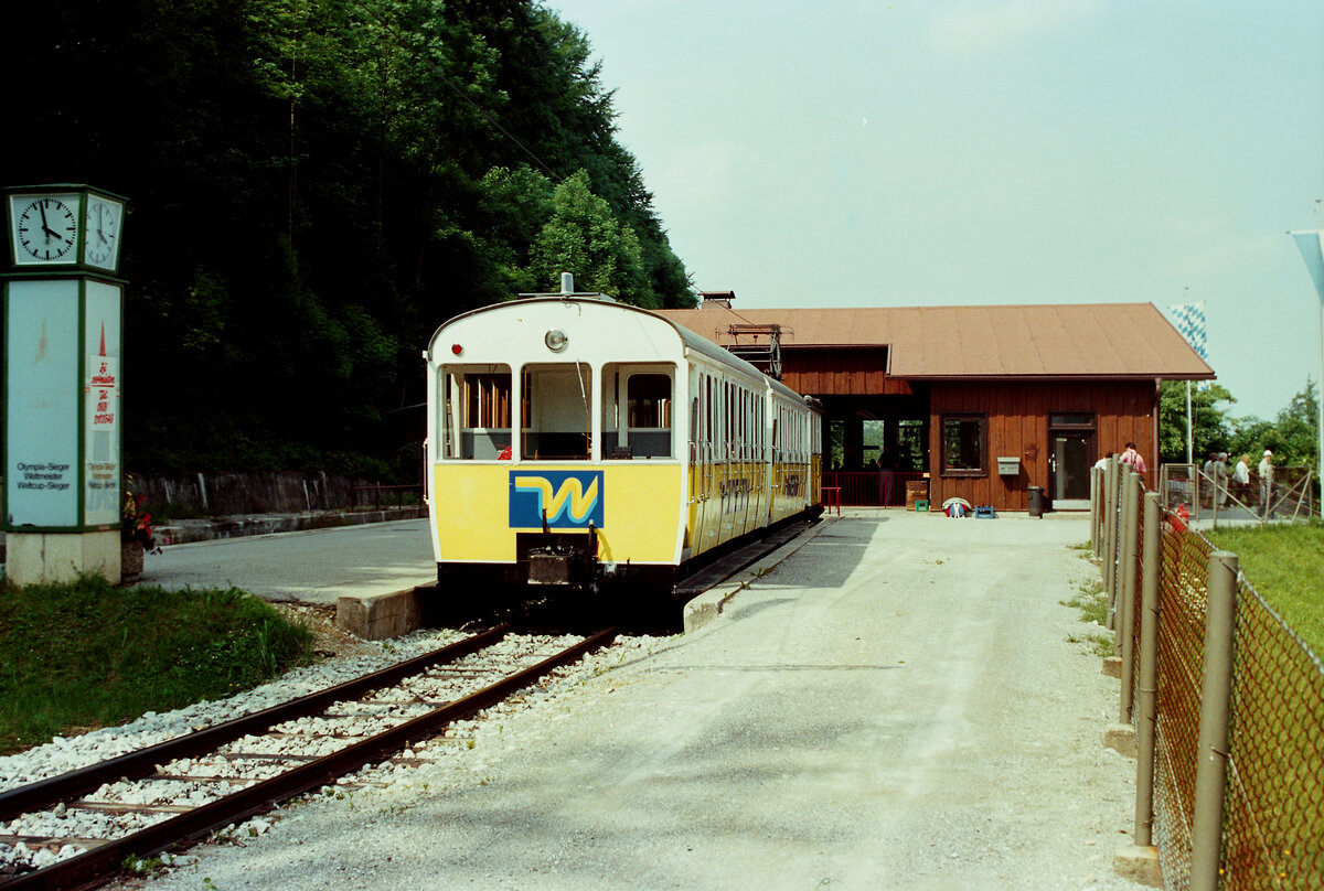 Wendelsteinbahn, Talbahnhof Brannenburg-Waching, Sommer 1984
