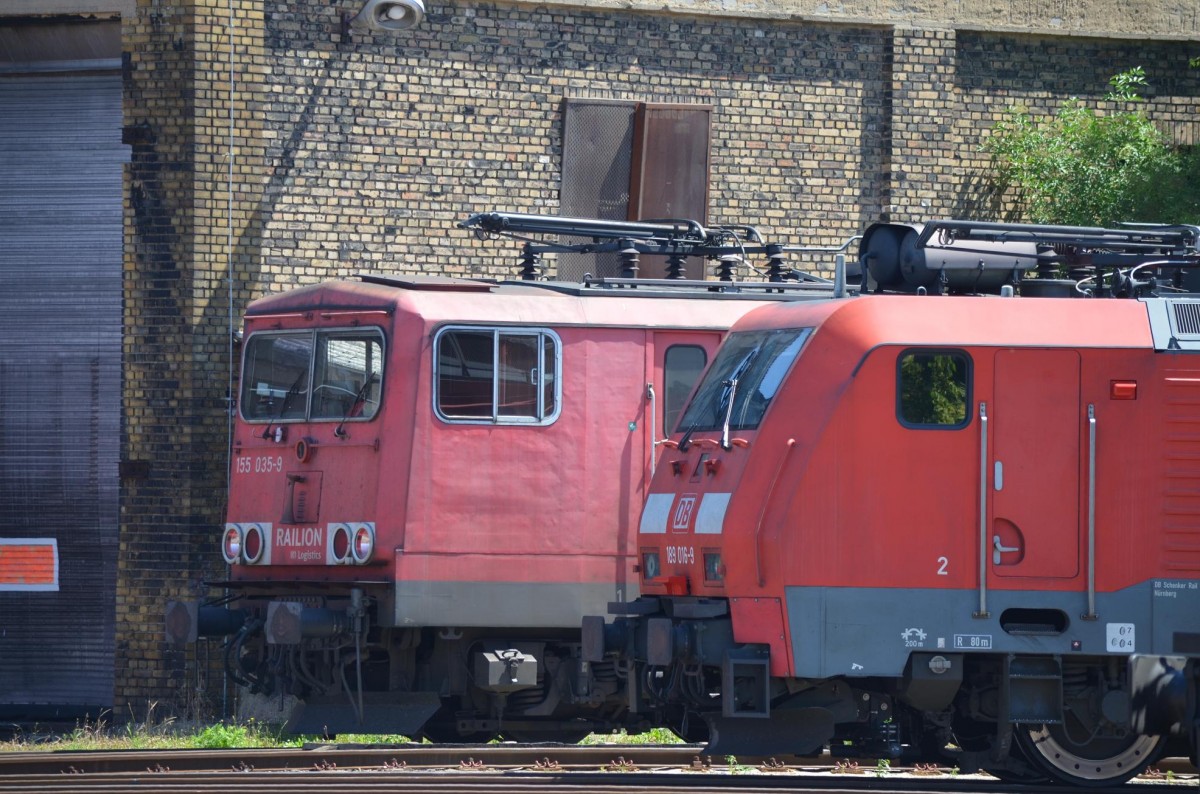 Wer ist die Sch�nste im Ganzen Land... 155 035-9 & 189 016-9 im Bw Leipzig Engelsdorf 01.07.2015
