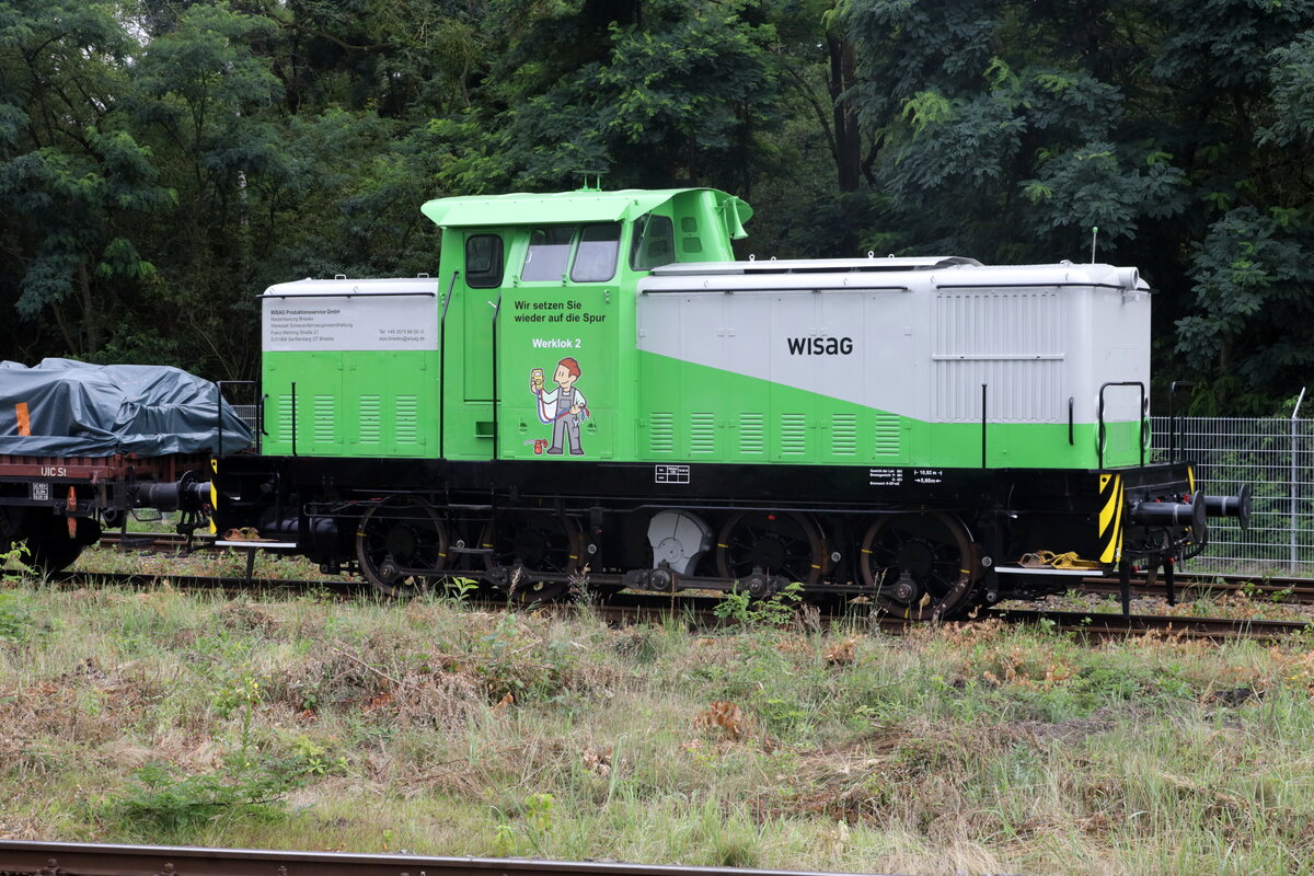 Werklok Nr. 2 der WISAG. 5.08.2021  15:19 Uhr.