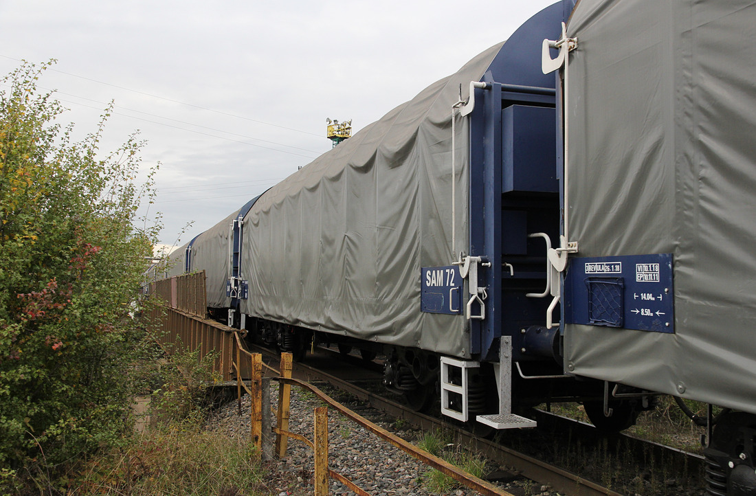 Werksinterne Schiebeplanenwagen der Arcelor Mittal // Florange // 12. Oktober 2019