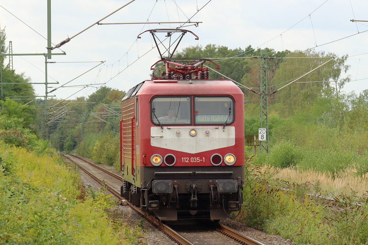 WFL 112 035-1 (6114 035-9) kommt Solo durch Herten-Westerholt gefahren 2.9.2026
