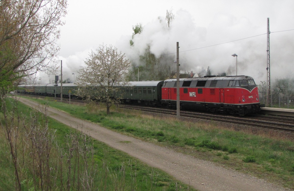 WFL 20 am Zugschluss des DPE 13489 von Nossen nach Schmalkalden, am 19.04.2014 in Sülzenbrücken.