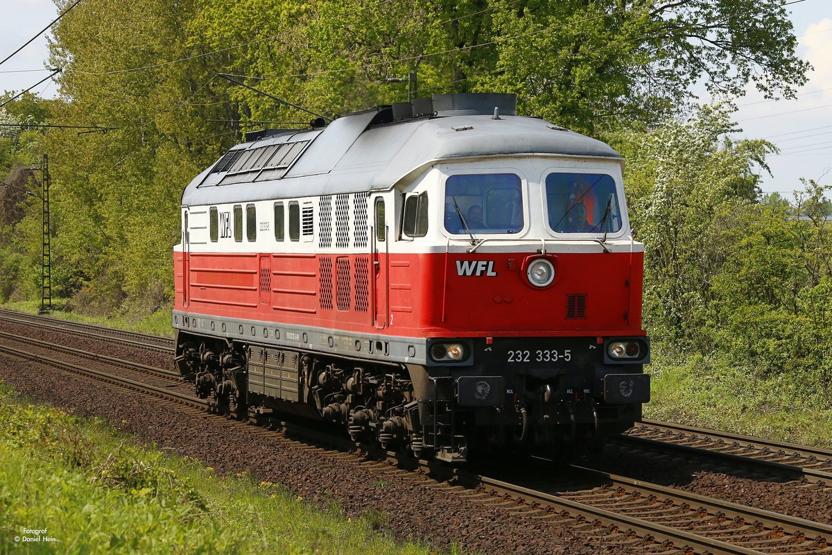 WFL 232 333-5 in Ahlten, am 13.05.2017.
