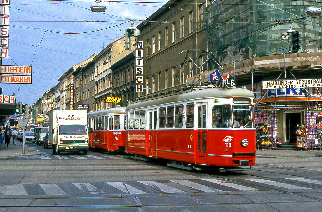 Wien 119 + 1519, Thaliastraße, 11.09.1987.
