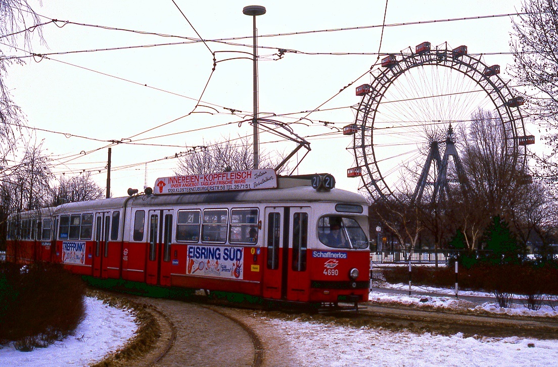 Wien 4690 + 1200, Praterstern, 28.12.1986.
