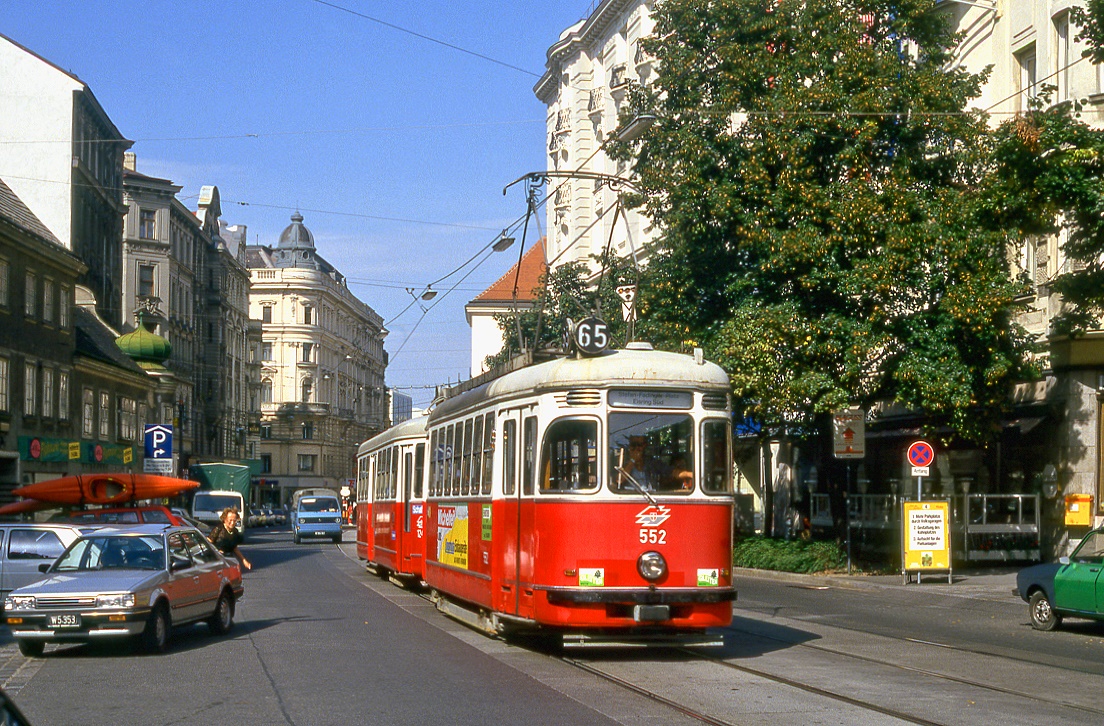 Wien 552 + 1244, Wiedner Hauptstraße, 14.09.1987.