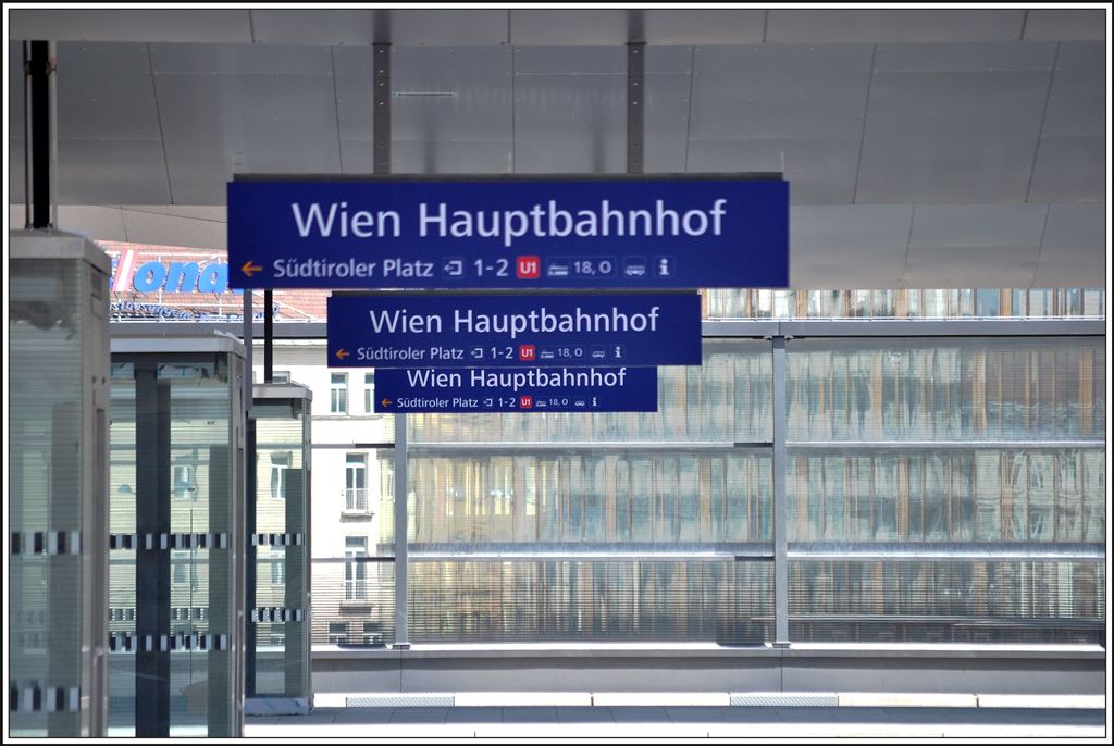 Wien Hauptbahnhof wird noch spärlich genutzt. (31.05.2014)
