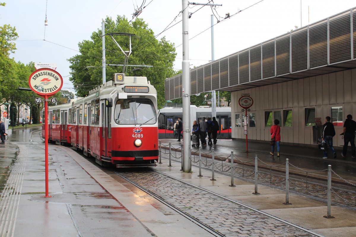 Wien Wiener Linien SL 18 (E2 4089) Westbahnhof am 11. Juli 2014.